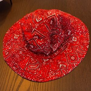 Red 100% Cotton Bucket Hat